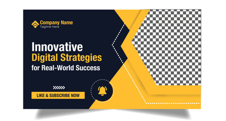 
Fully editable youtube thumbnail design for any youtube videos business thumbnail design video cover modern trendy new style thumbnail template for social media concept youtube thumbnail video
