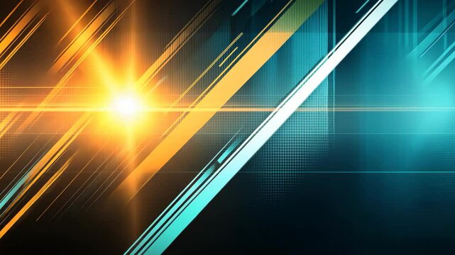 futuristic modern geometric background motion moving fractals design, green gold