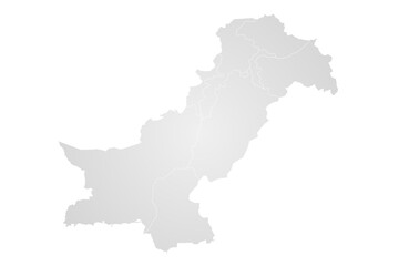 Pakistan administrative map. province map of Pakistan, blank Map, empty map of Pakistan. pak, pk