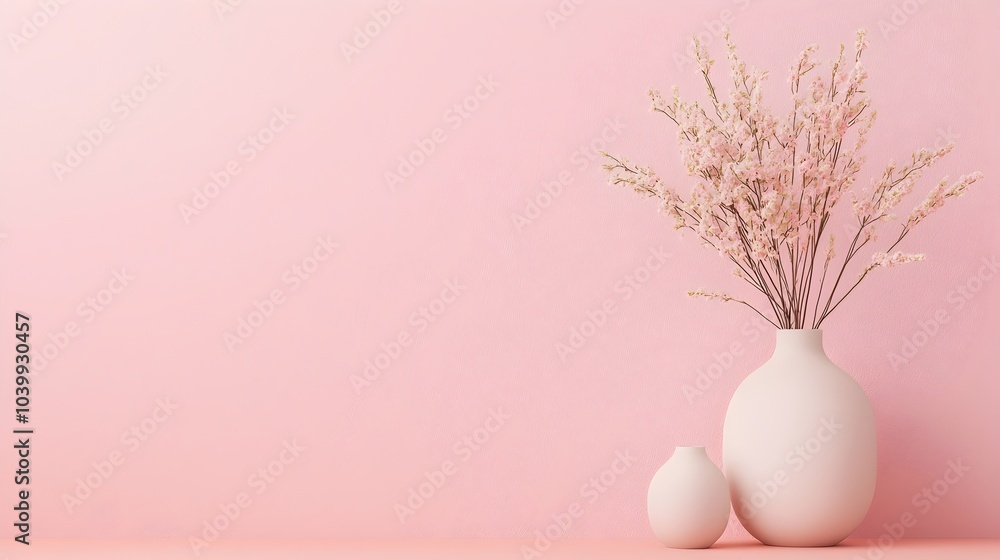 Poster soft and minimal pastel pink solid background with clean and smooth texture