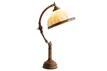 Handcrafted Vintage Table Lamp: The Perfect Blend of Old and New Isolated on Transparent Background