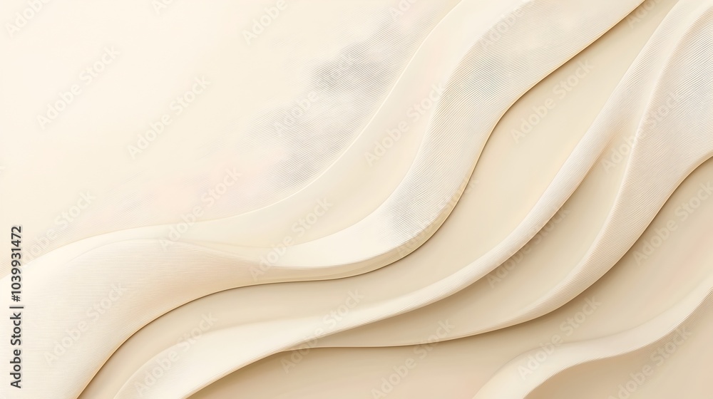Poster smooth beige swirl abstract minimal background design