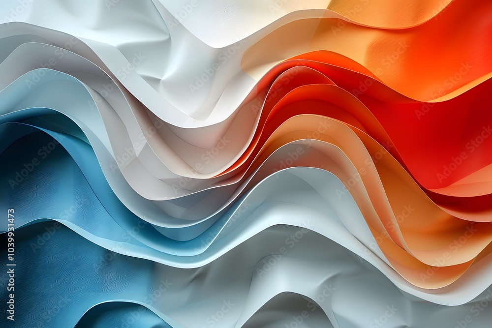 Aufkleber flowing waves of colorful textures in abstract design
