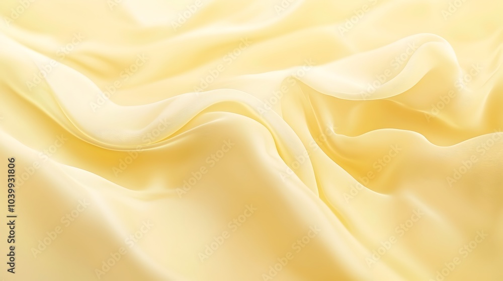 Poster soft and smooth pale yellow minimal textile background with satin-like texture