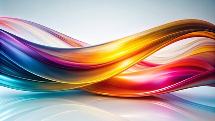 Fototapeta premium Dynamic Abstract Shapes on White Background for Modern Design Inspiration