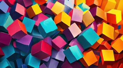 Vibrant Emotion: A Dynamic Abstract Canvas of Modern Art