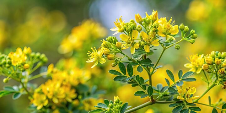 Closeup shot of wild rue flower