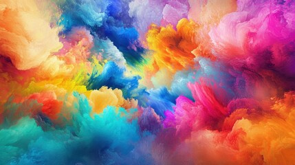 Obraz premium Vibrant Emotion: A Dynamic Abstract Canvas of Modern Art