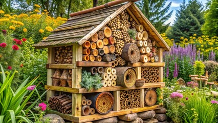 Eco-Friendly Insect Hotel: Architectural Marvel for a Thriving Garden Ecosystem