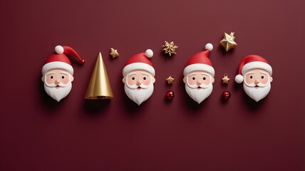 santa claus and snowman