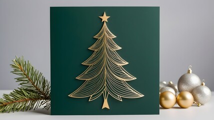 golden christmas tree