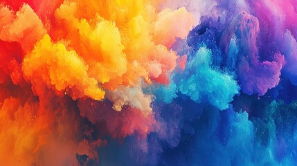 Fototapeta premium Vibrant Emotion: A Dynamic Abstract Canvas of Modern Art