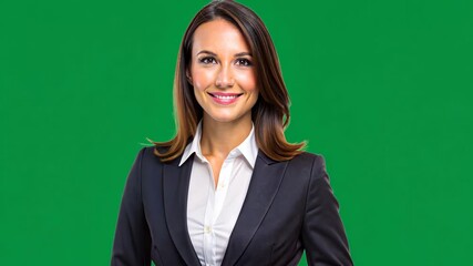 News presenter delivering latest updates in front of green screen
