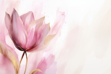 Tulip watercolor backgrounds painting blossom.