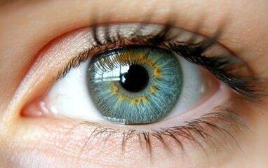 Close-up of a human eye showcasing vibrant colors and intricate details.