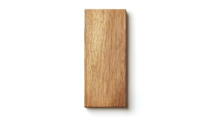 Fototapeta premium Vertical Blank Wooden Sign with Clean Lines and Natural Grain on White Background