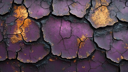 Dark Purple and Black Cracked Oil Texture Background