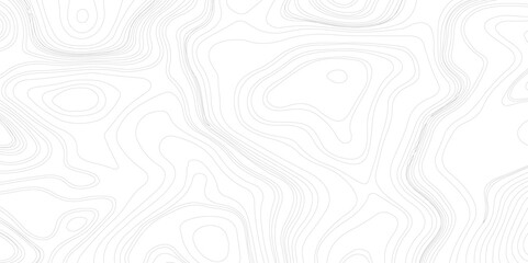 Abstract Topographic Contour Line Pattern in Black and White.