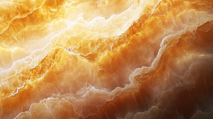 Abstract glowing orange and white marble-like texture