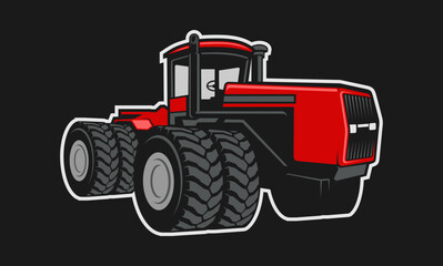 Tractor Farming Machine Logo Vector