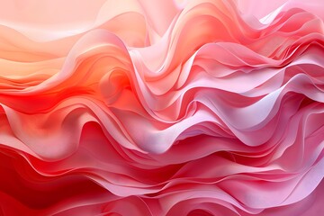 Obraz premium Elegant Flowing Waves of Soft Pink and Coral Tones