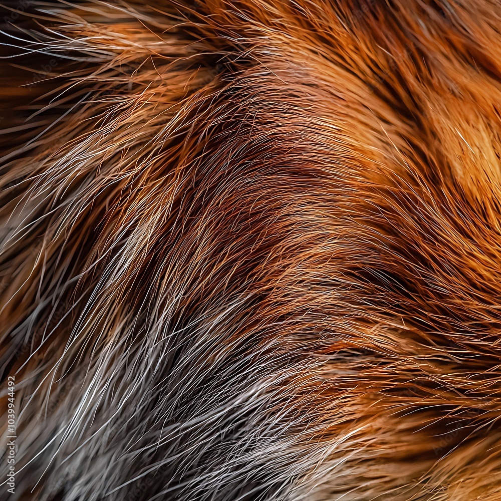 Poster close-up of vibrant, multicolored fur, showcasing the intricate textures and natural patterns that c