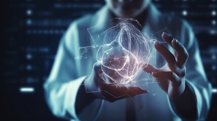 Doctor Visualizing Heart Health with Advanced Technology