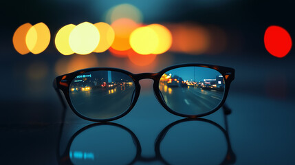 Design a poster about an article with bread 3 tips about night driving glasses. Effective or just a commercial claim? realstic