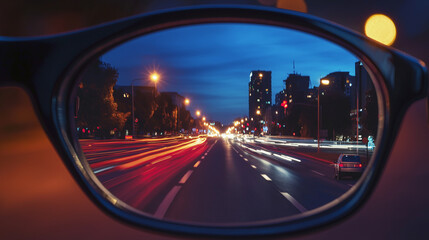 Design a poster about an article with bread 3 tips about night driving glasses. Effective or just a commercial claim? realstic