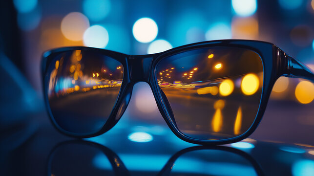 Design a poster about an article with bread 3 tips about night driving glasses. Effective or just a commercial claim? realstic