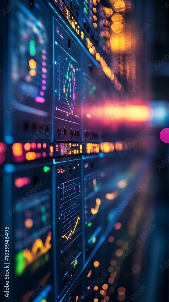 Poster smart grid energy production dashboard, detailed real-time data visualization, showcasing energy met
