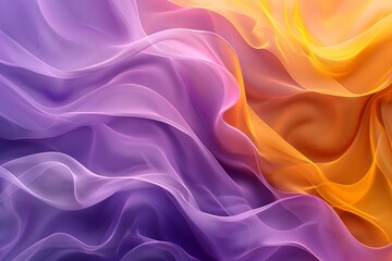 Fototapeta premium Vibrant Flowing Textures in Purple and Yellow Hues