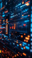 Obraz premium Social Media Analytics Insights, detailed performance metrics displayed on analytics dashboard, vibrant visuals highlighting user engagement trends