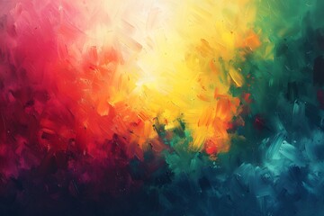 Vibrant Abstract Color Explosion in Bold Brushstrokes