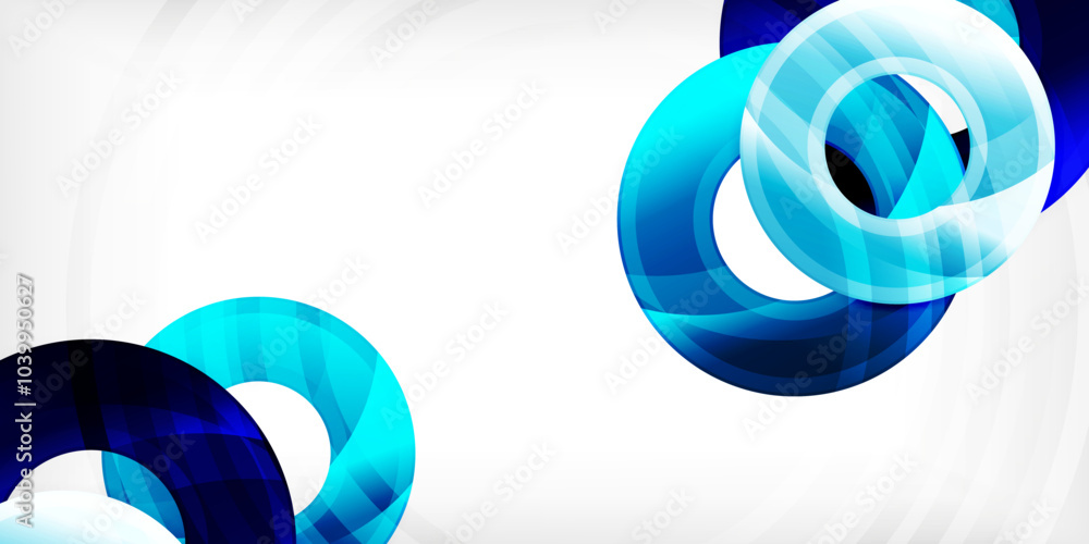Aufkleber bright colorful circles with light effects. abstract background