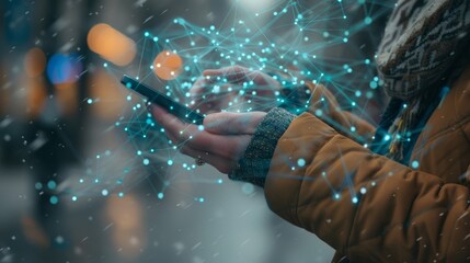 A person traveling through remote areas still able to send and receive messages through Neutrino Messaging Service.