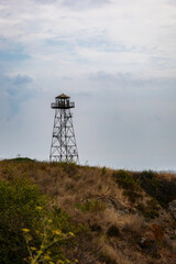 Military border observation tower in Bulgaria with the Turkish border.