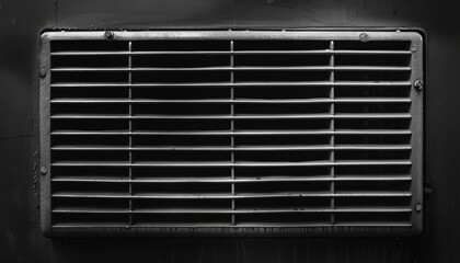 Fototapeta premium Metal vent on a dark wall