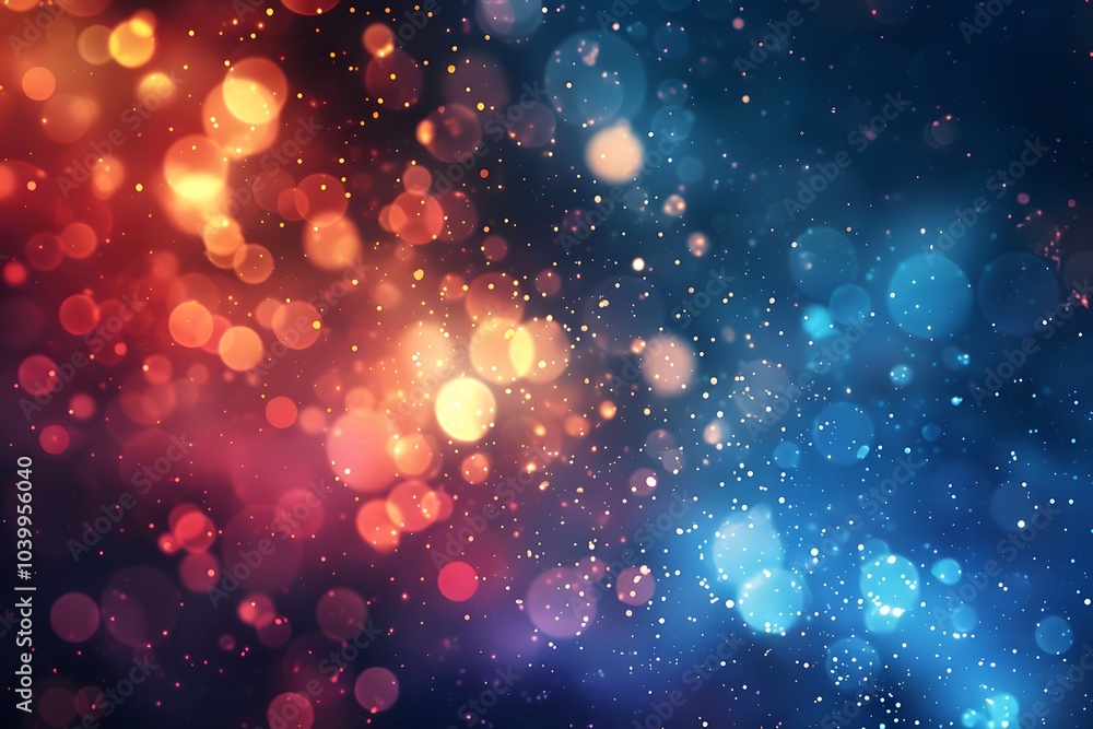 Poster vibrant bokeh background with colorful lights and sparkles
