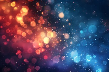 Vibrant Bokeh Background with Colorful Lights and Sparkles
