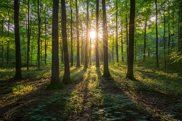 Obraz premium footpath in the woods