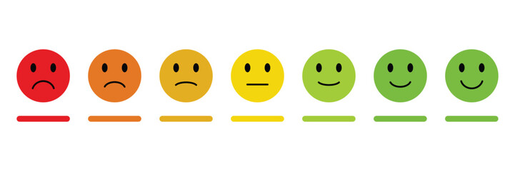 Set of Web Feedback emoji icons collection. Different emoji symbol Vector Illustration.