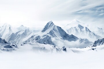 Fototapeta premium Mountain nature snow landscape.