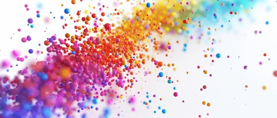 Colorful Polka Dot Design with Vibrant Background