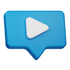 video chat 3d icon isolated on the white background