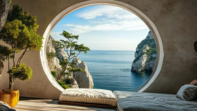 Circular Window Ocean View