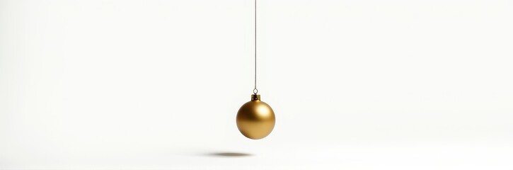 Chic Gold Christmas Ornament with Ample Copy Space