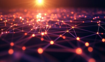 Internet connection. Geometric abstract background with connected dots and lines. Molecular structure and communication.