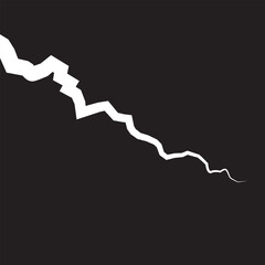 Surface cracked ground. Sketch crack texture. Split terrain after earthquake. Vector illustration EPS 10/AI
