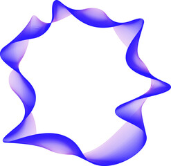 Abstract wavy lines in purple hues isolated on transparent background. Modern design and technology. Vector EPS 10